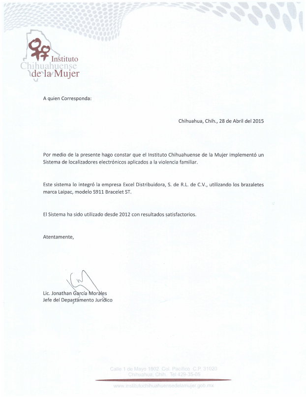 Letter from Women Institute in Mexico